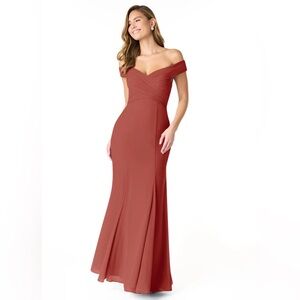 Azazie Terracotta Lecia Bridesmaid/Maxi Dress